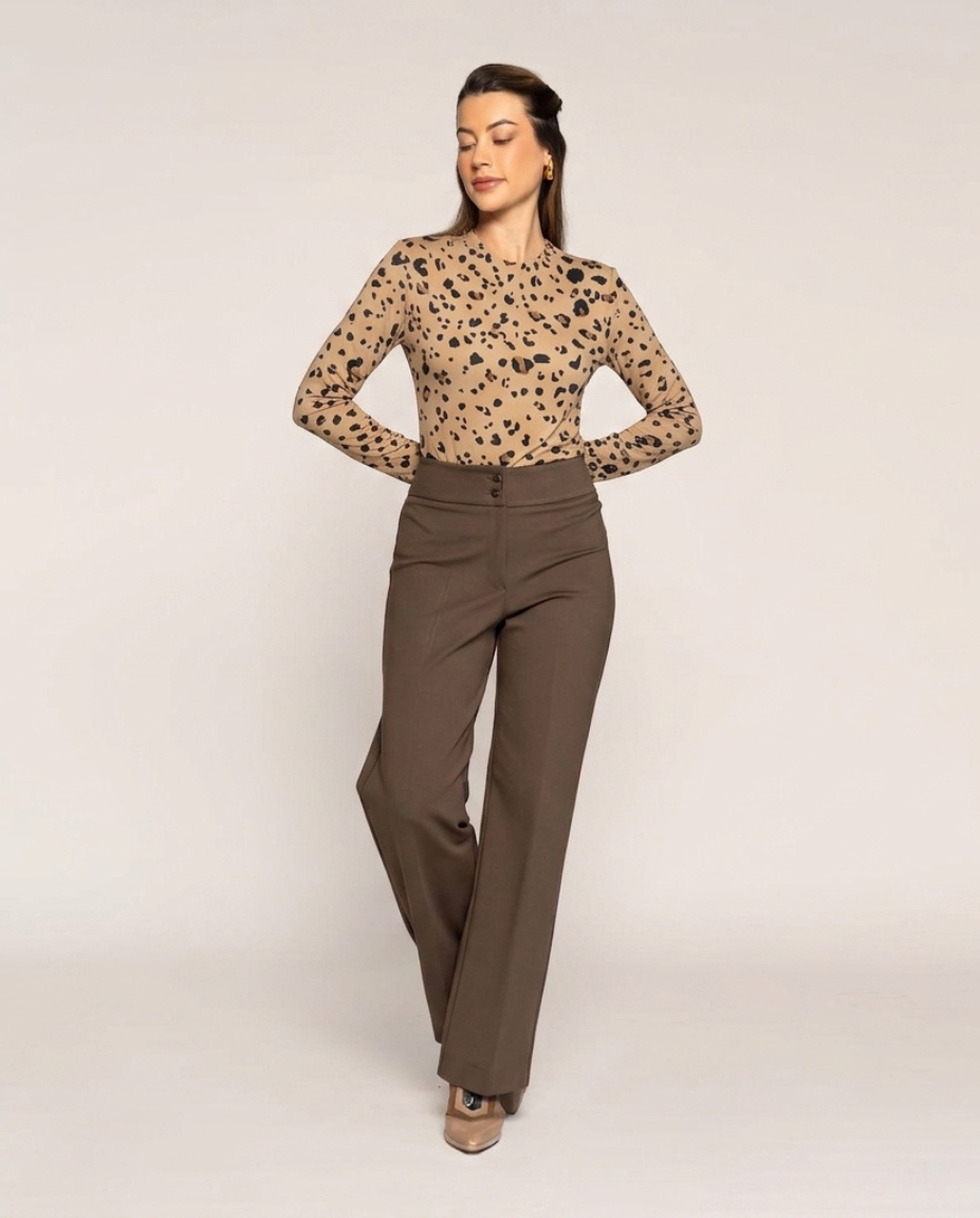 Body Animal Print Ajustado Moka Ludovica