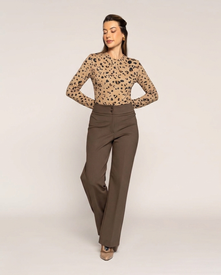 Body Animal Print Ajustado Moka Ludovica