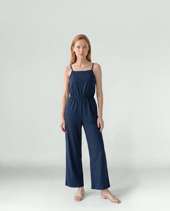 Enterito Mujer Isabella Escote Recto Negro Ludovica