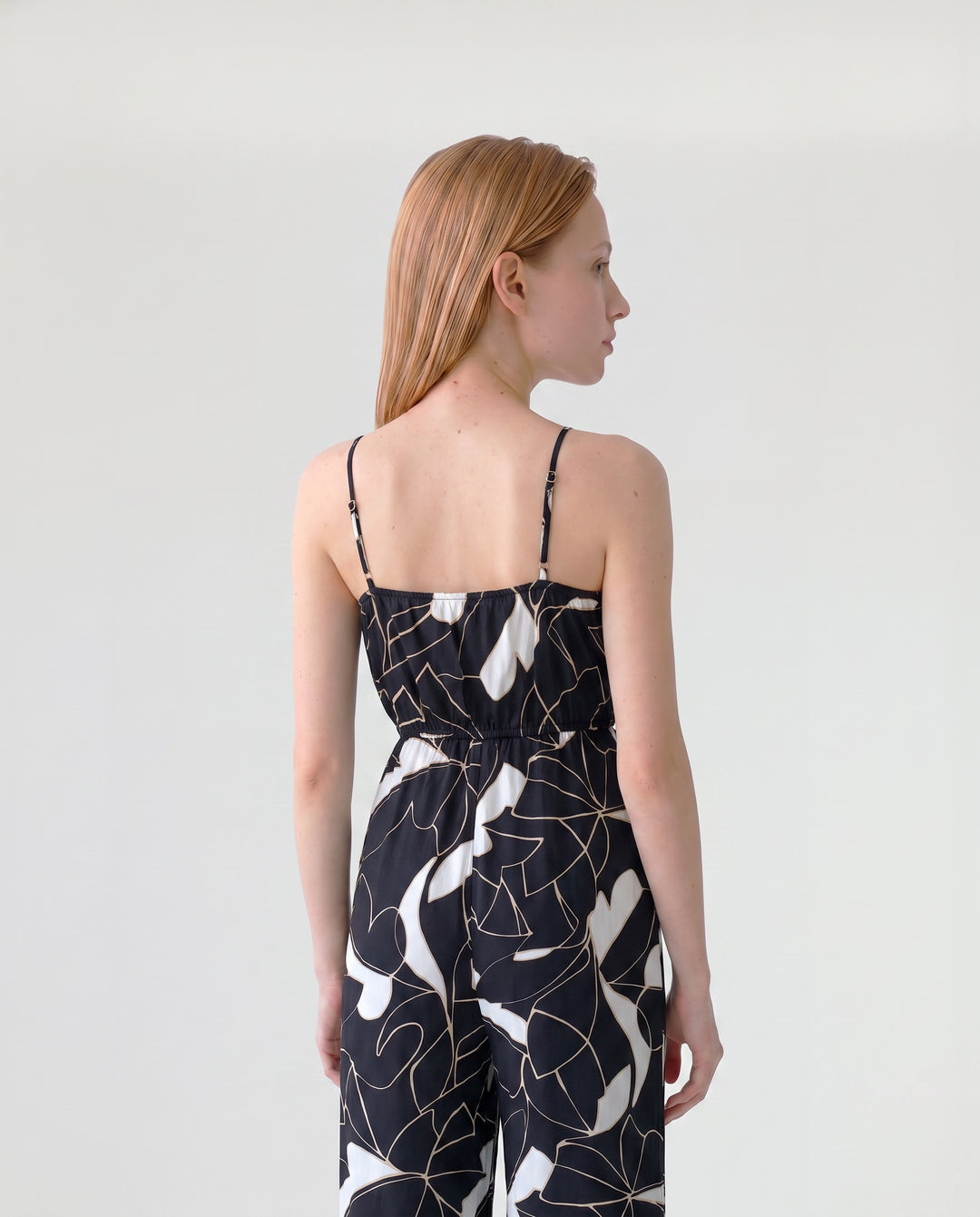 Enterito Mujer Pilar Estampado Negro Ludovica