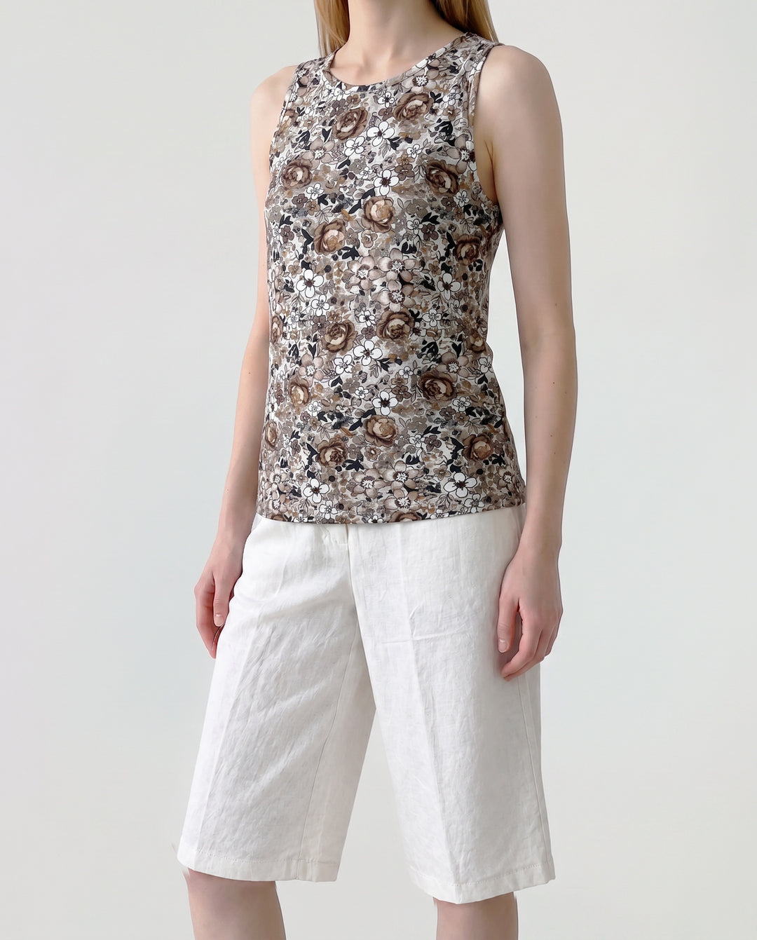 Polera Mujer Fiorella Estampada Arena Ludovica