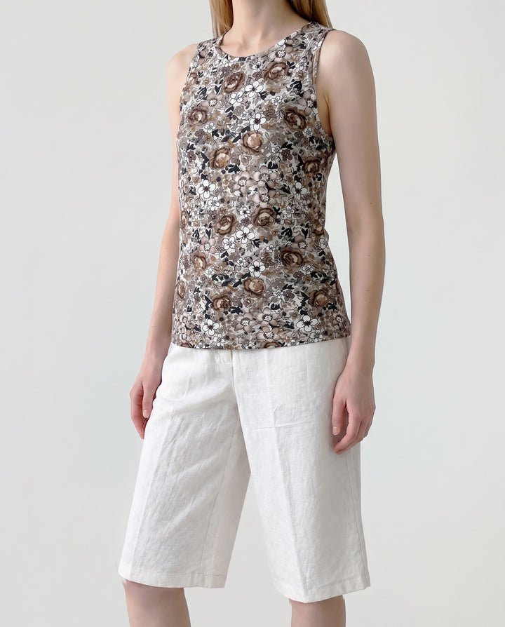Polera Mujer Fiorella Estampada Arena Ludovica