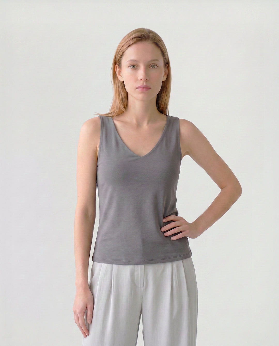 Polera Mujer Silvana Escote V Nutella Ludovica