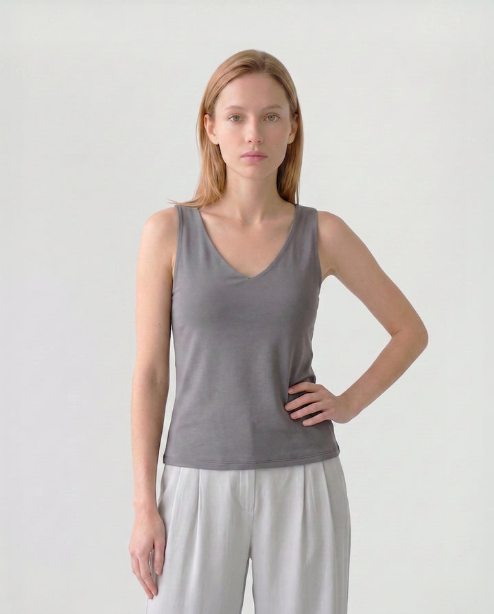 Polera Mujer Silvana Escote V Nutella Ludovica