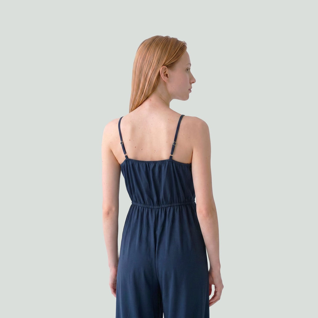 Enterito Mujer Isabella Escote Recto Negro Ludovica