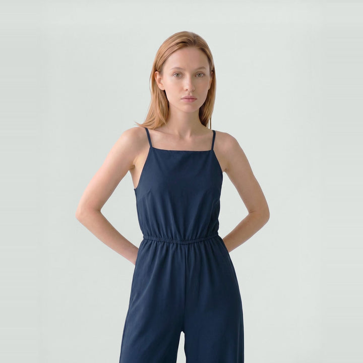 Enterito Mujer Isabella Escote Recto Negro Ludovica