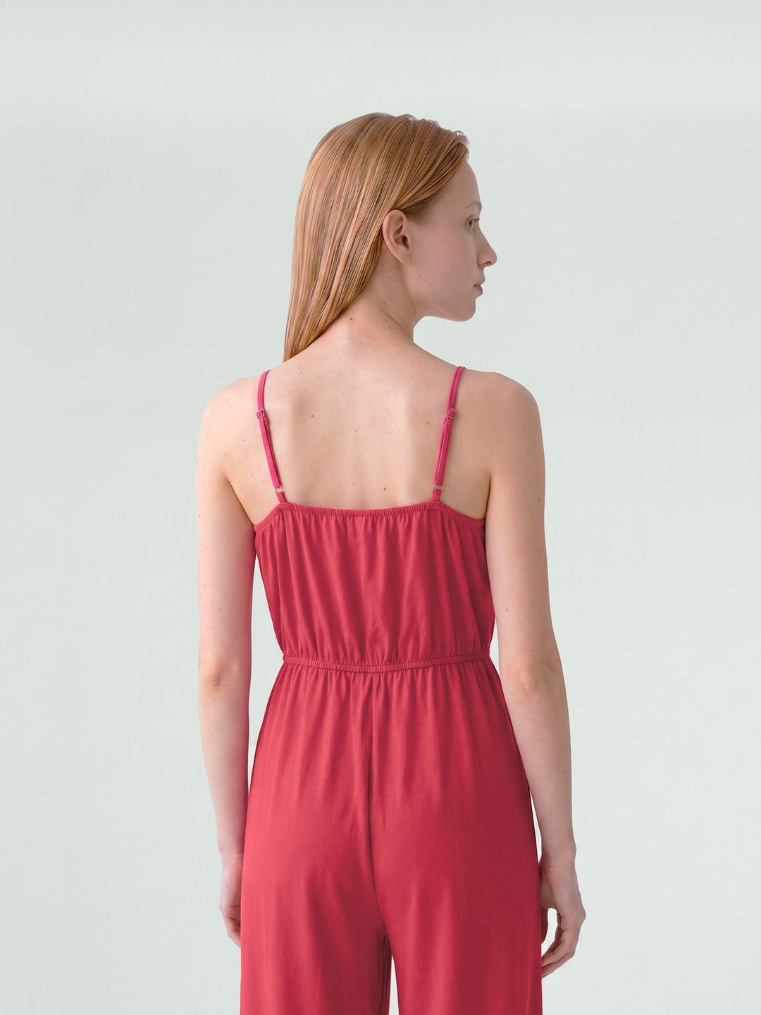 Enterito Mujer Isabella Escote Recto Rojo Ludovica