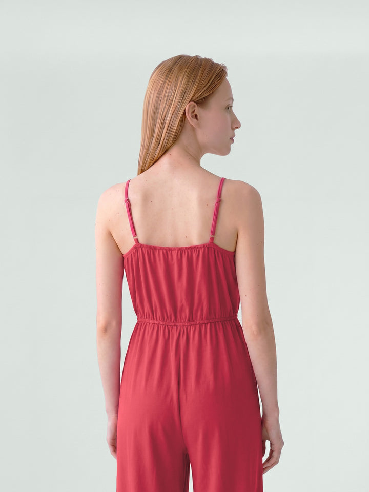 Enterito Mujer Isabella Escote Recto Rojo Ludovica