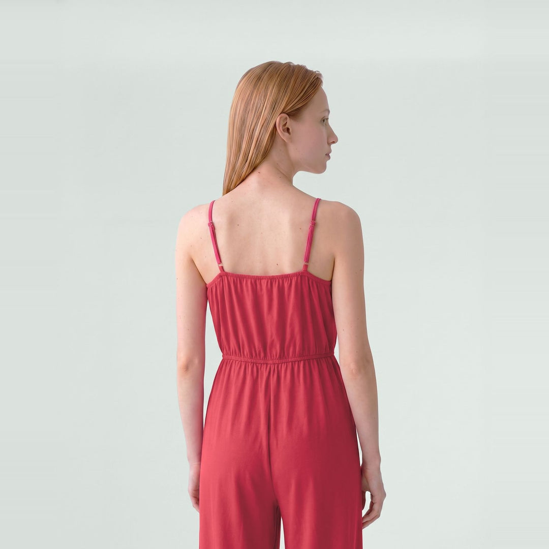 Enterito Mujer Isabella Escote Recto Rojo Ludovica