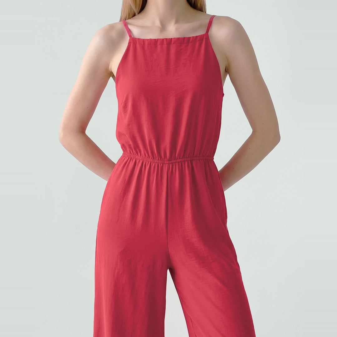 Enterito Mujer Isabella Escote Recto Rojo Ludovica