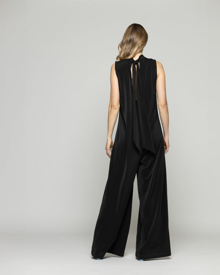 Enterito Mujer Azalea Escote Mao Alto Palazzo Negro Ludovica
