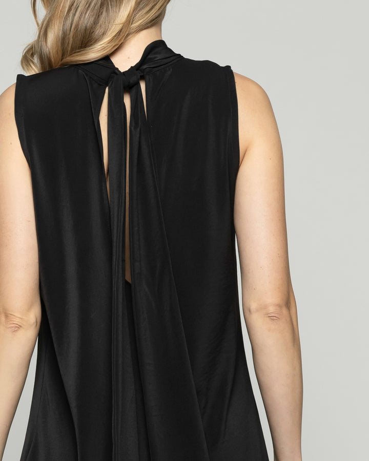 Enterito Mujer Azalea Escote Mao Alto Palazzo Negro Ludovica