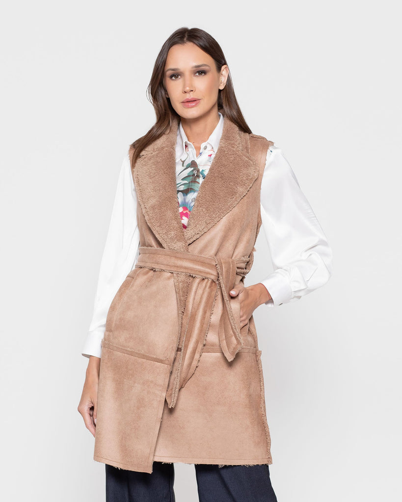 Abrigo Mujer Aleli Beige Ludovica