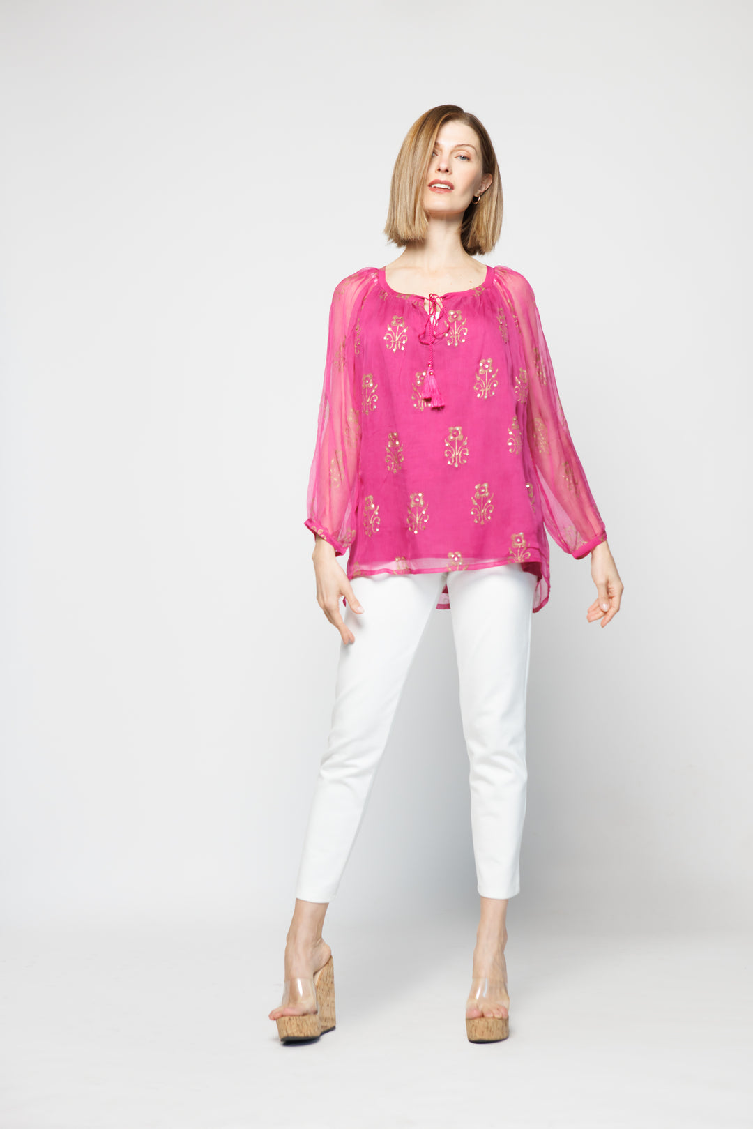 BLUSA JAZMÍN FUCSIA