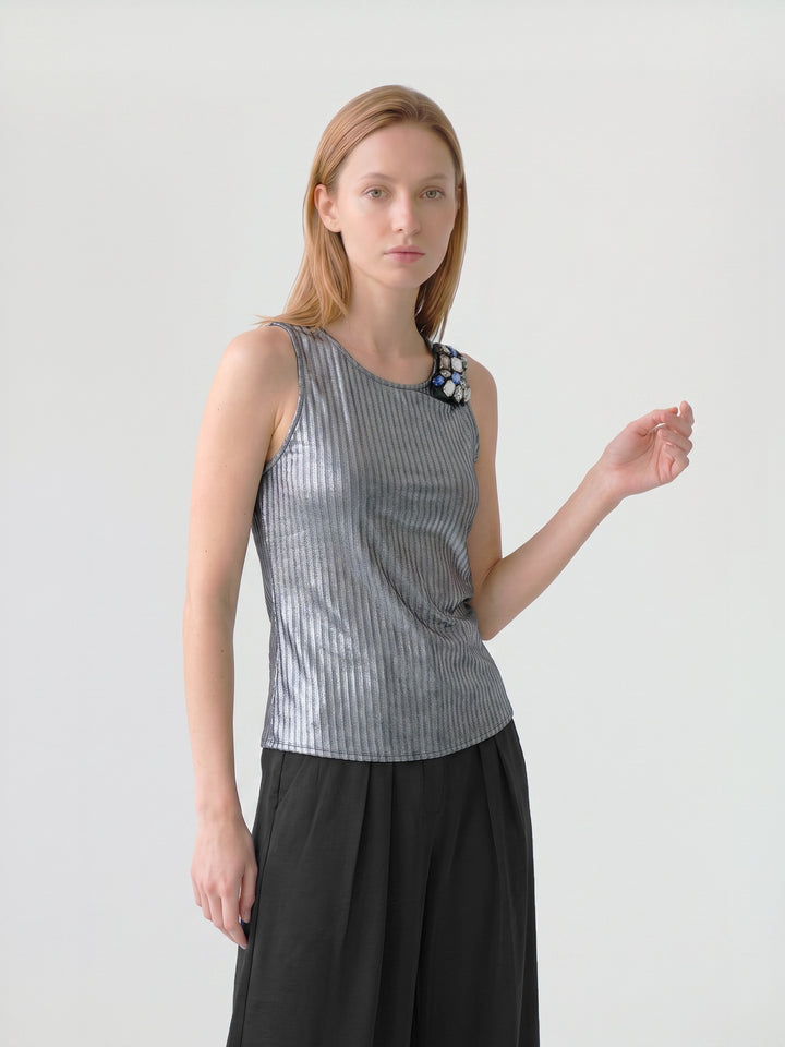 Blusa Mujer Laura Metalizada Ludovica