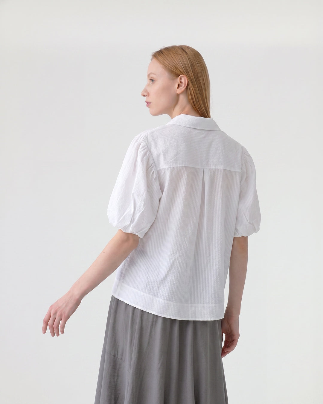 Blusa Mujer Elena Manga Acampanada Blanco Ludovica