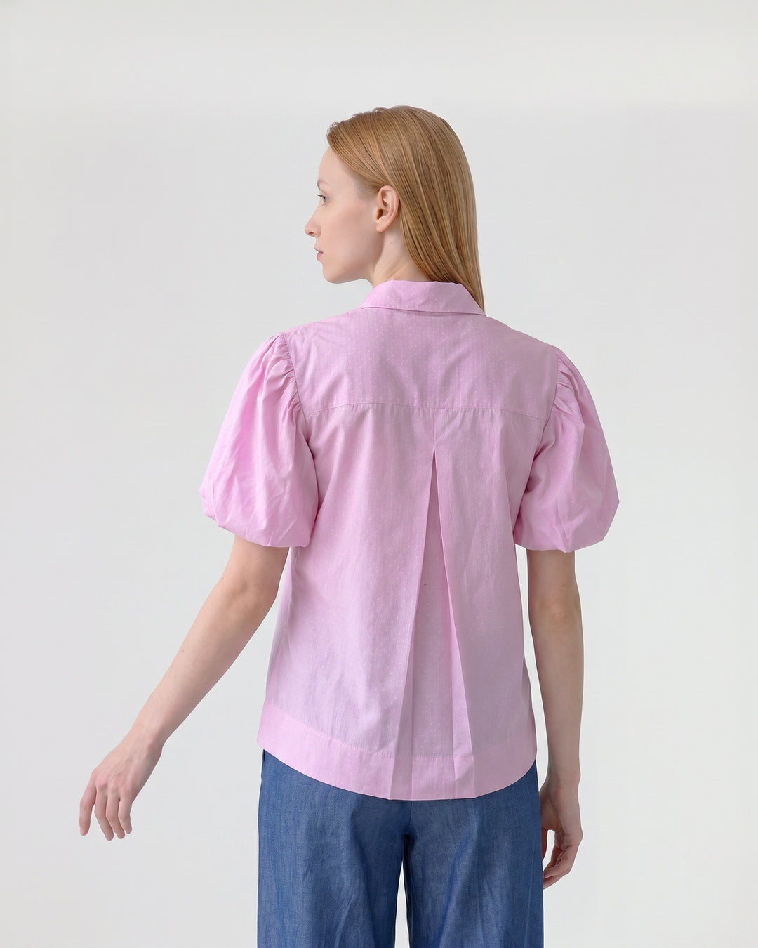 Blusa Mujer Clara Manga Globo Rosa Ludovica