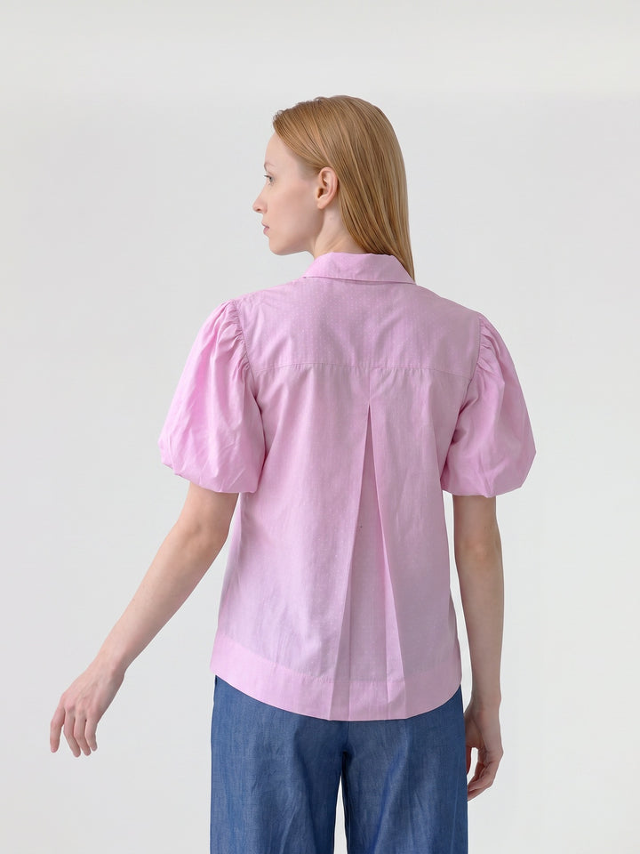 Blusa Mujer Clara Manga Globo Rosa Ludovica