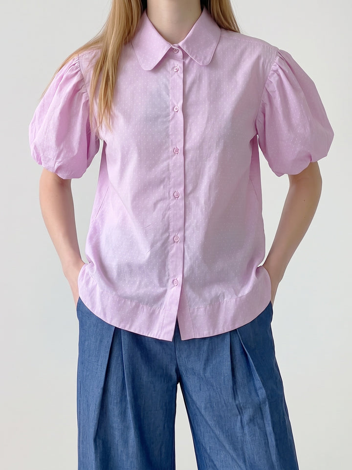 Blusa Mujer Clara Manga Globo Rosa Ludovica