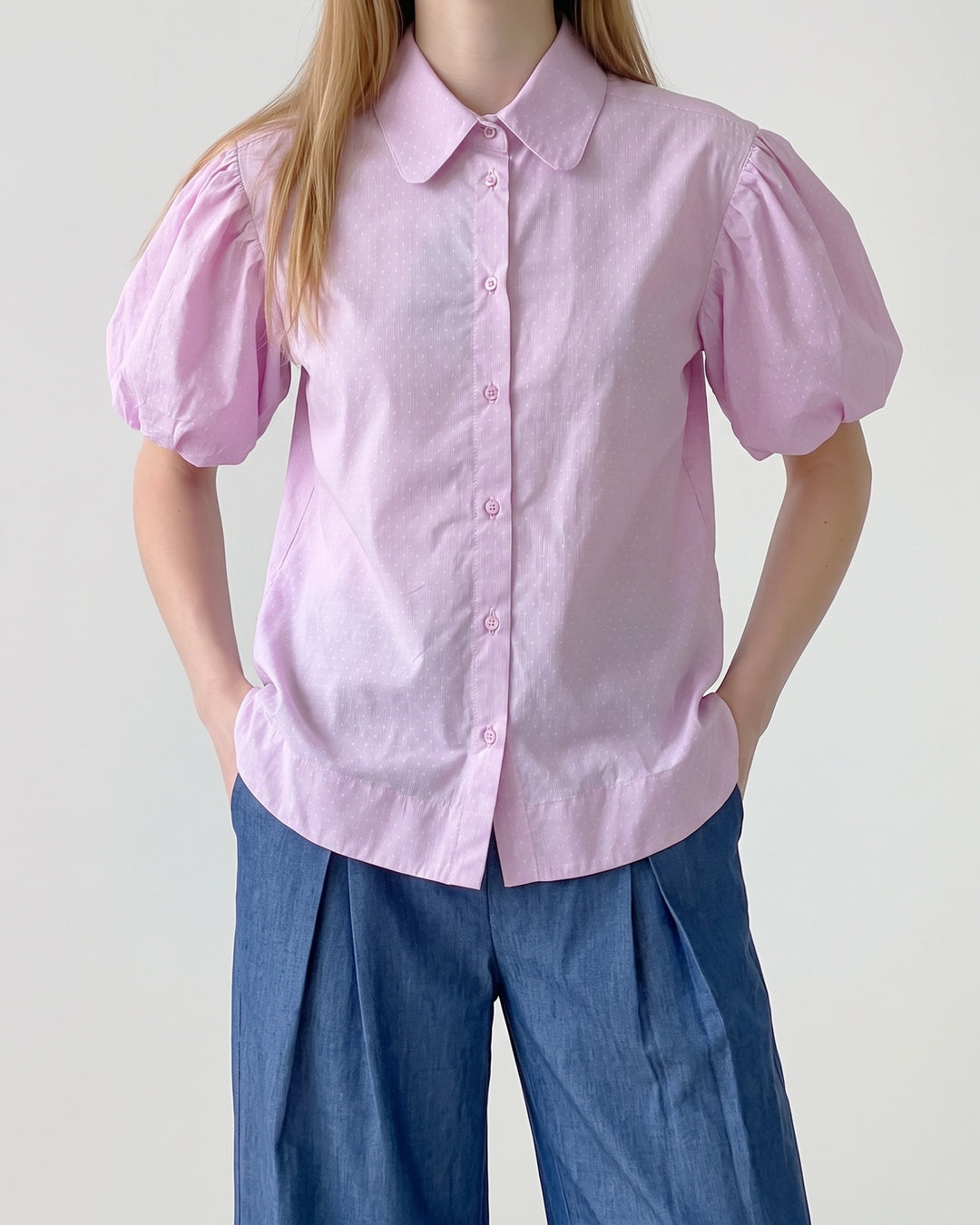Blusa Mujer Clara Manga Globo Rosa Ludovica