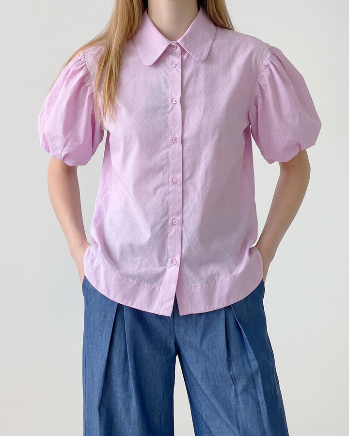 Blusa Mujer Clara Manga Globo Rosa Ludovica