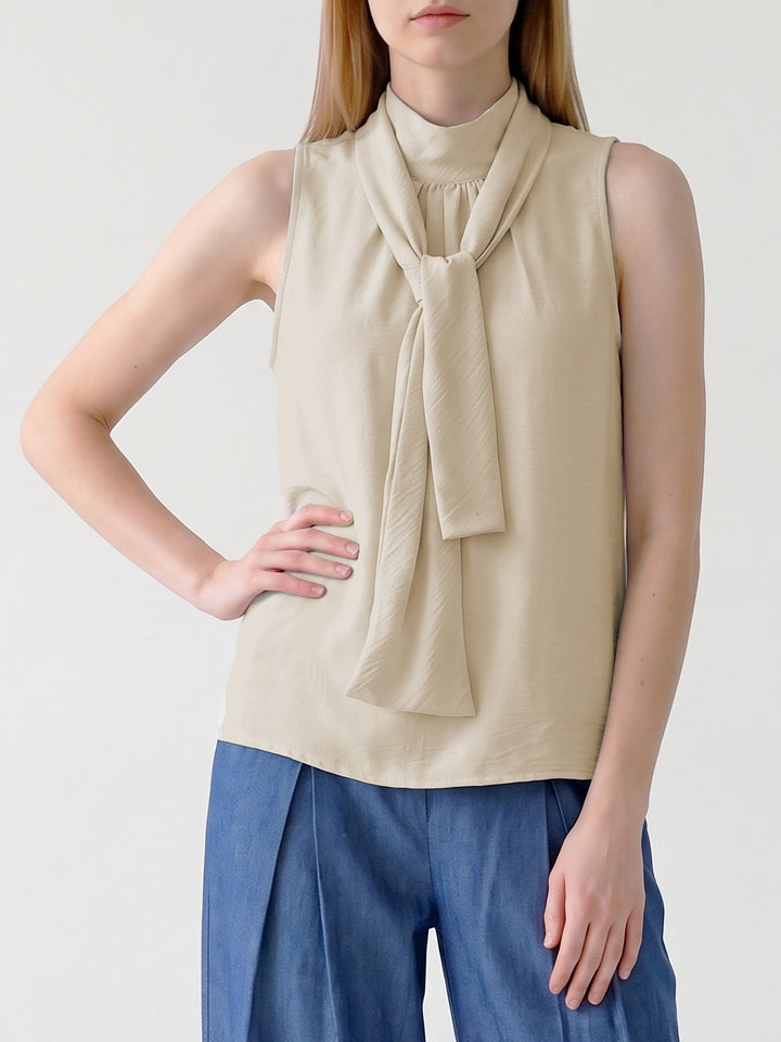Blusa Mujer Olivia con Lazo Sand Ludovica