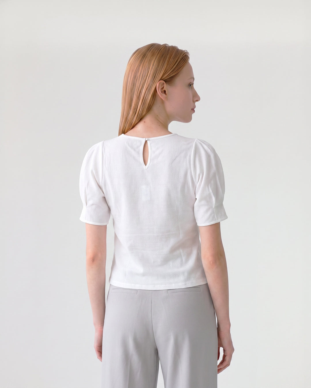 Blusa Mujer Aurora Manga Globo Blanco Ludovica
