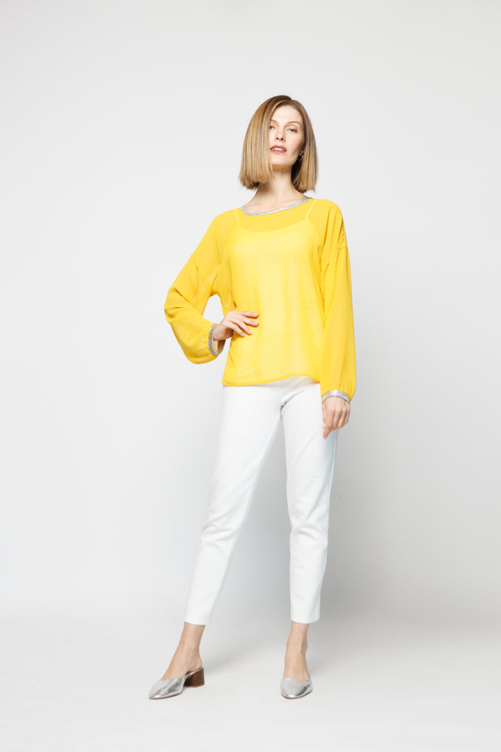 BLUSA ORQUÍDEA AMARILLO