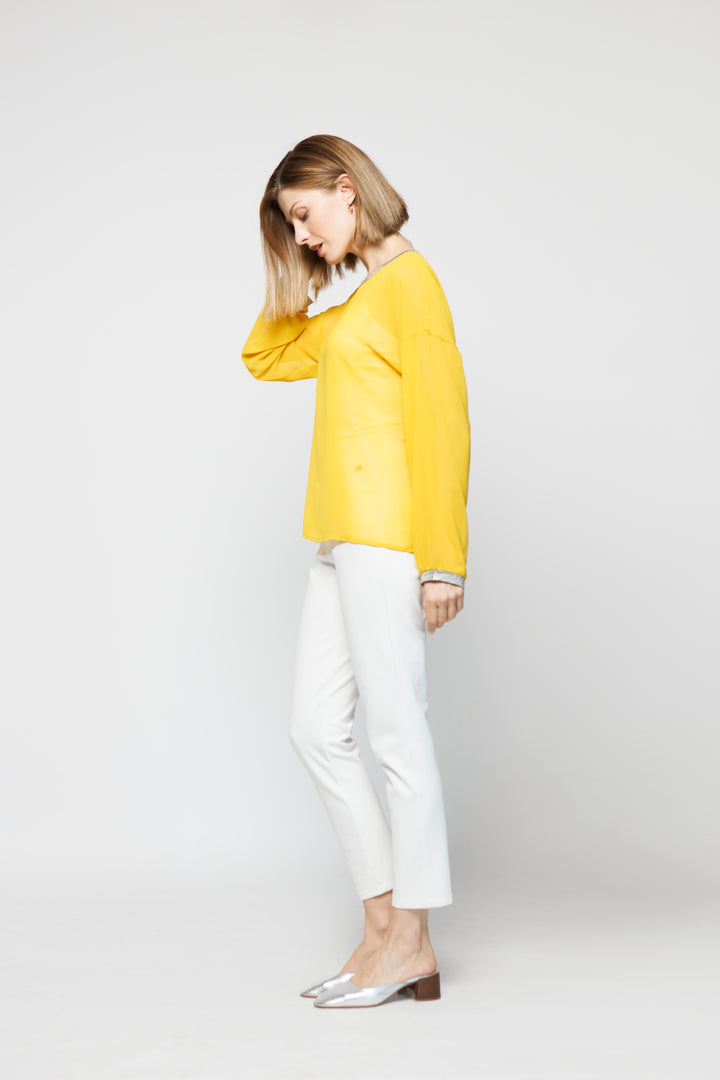 BLUSA ORQUÍDEA AMARILLO