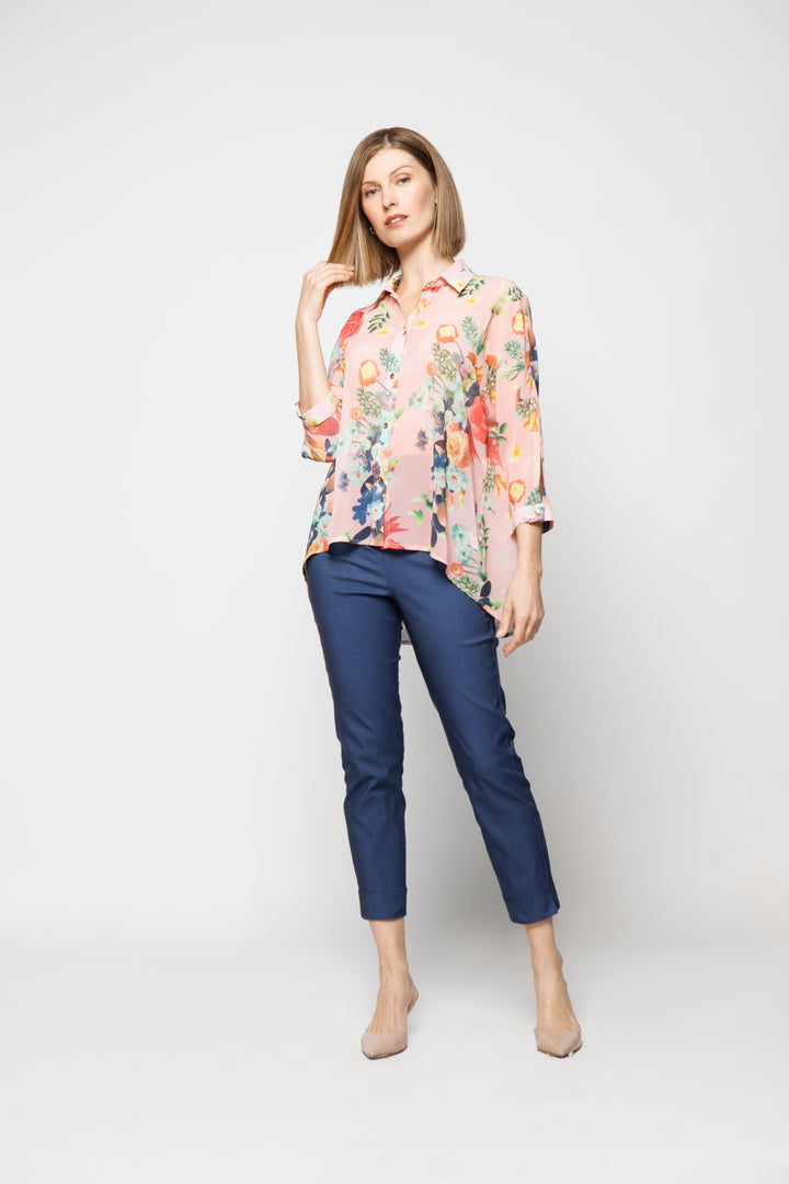 BLUSA FLOR ROSADO