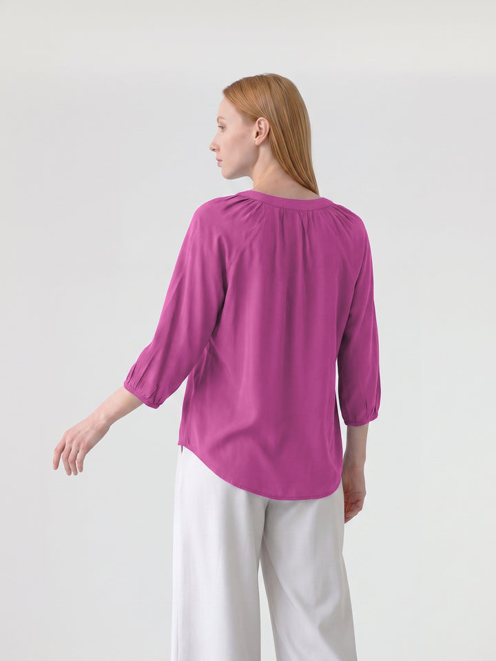 Blusa Mujer Luna con Aplicación Magenta Ludovica