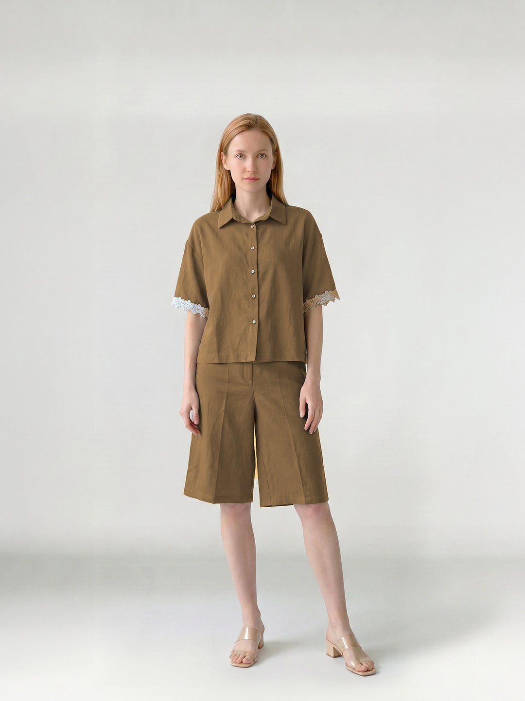 Blusa Mujer Mía Bordada Chocolate Ludovica