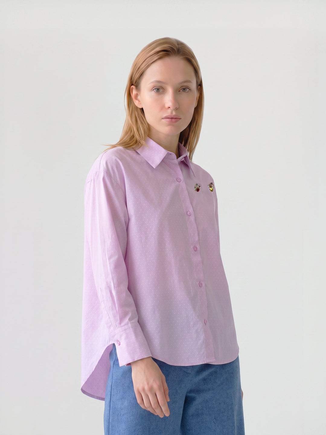 Blusa Mujer Elisa Satinada Rosa Ludovica
