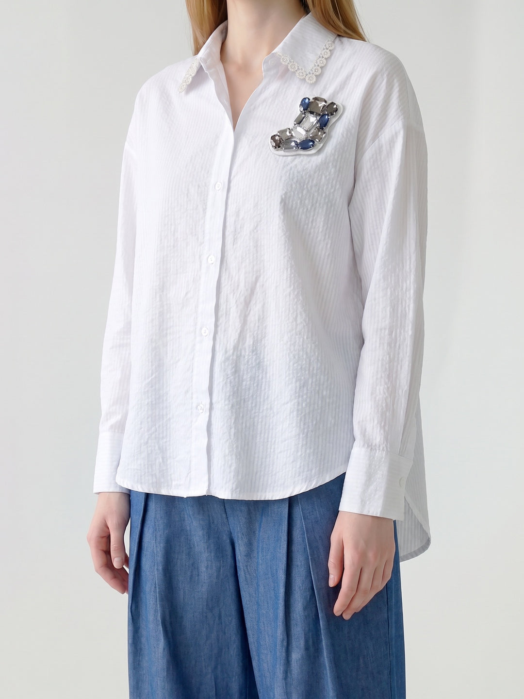 Blusa Mujer Alma Bordada Blanco Ludovica