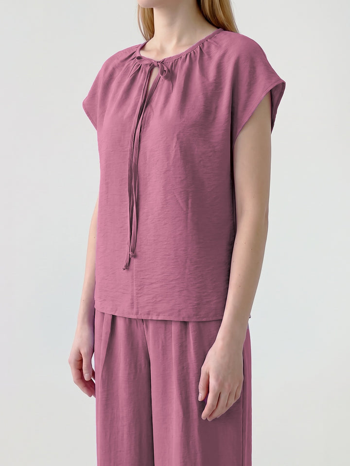 Blusa Mujer Diana Cuello Recogido Malva Ludovica