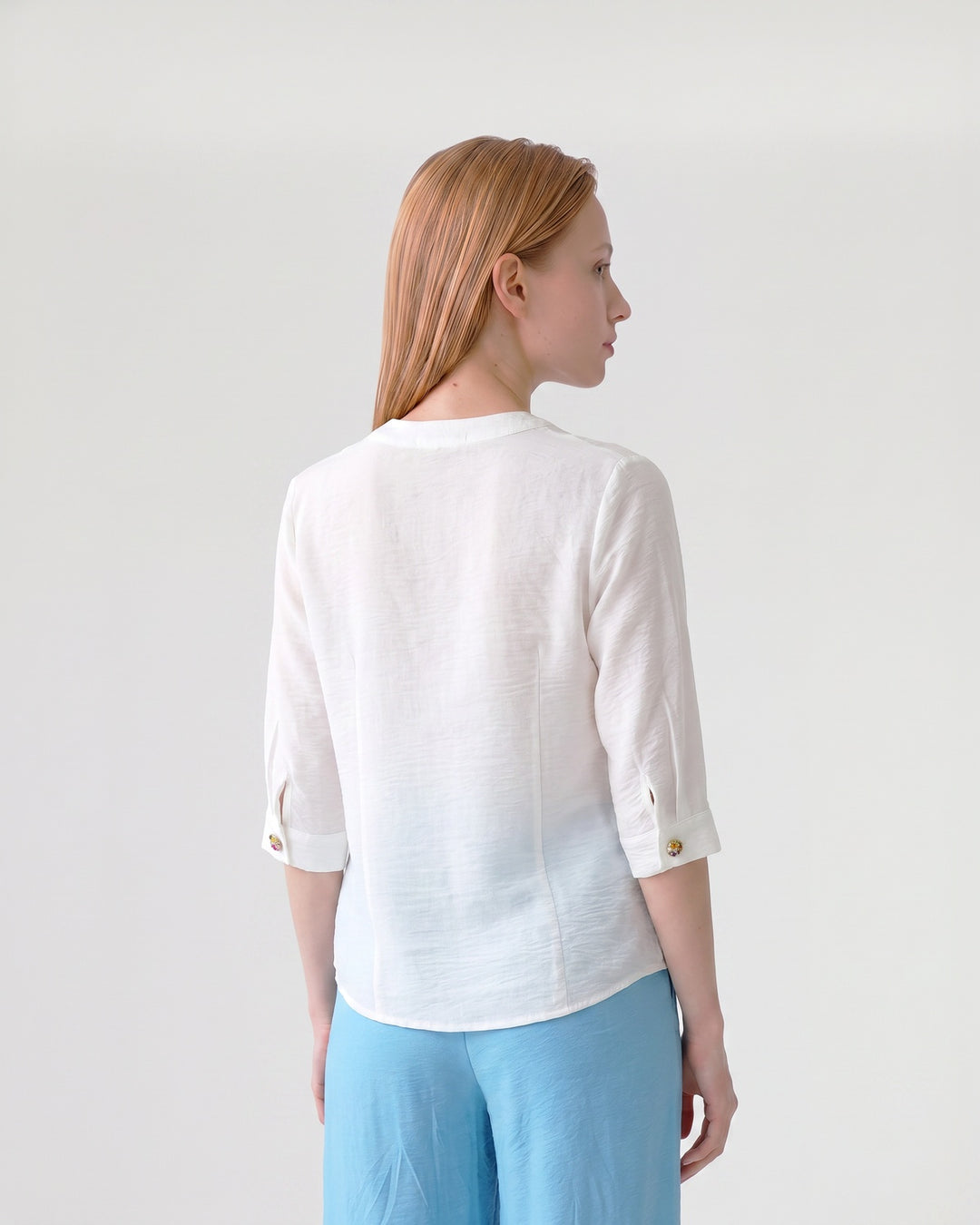 Blusa Mujer Teresa Manga Globo Blanco Ludovica