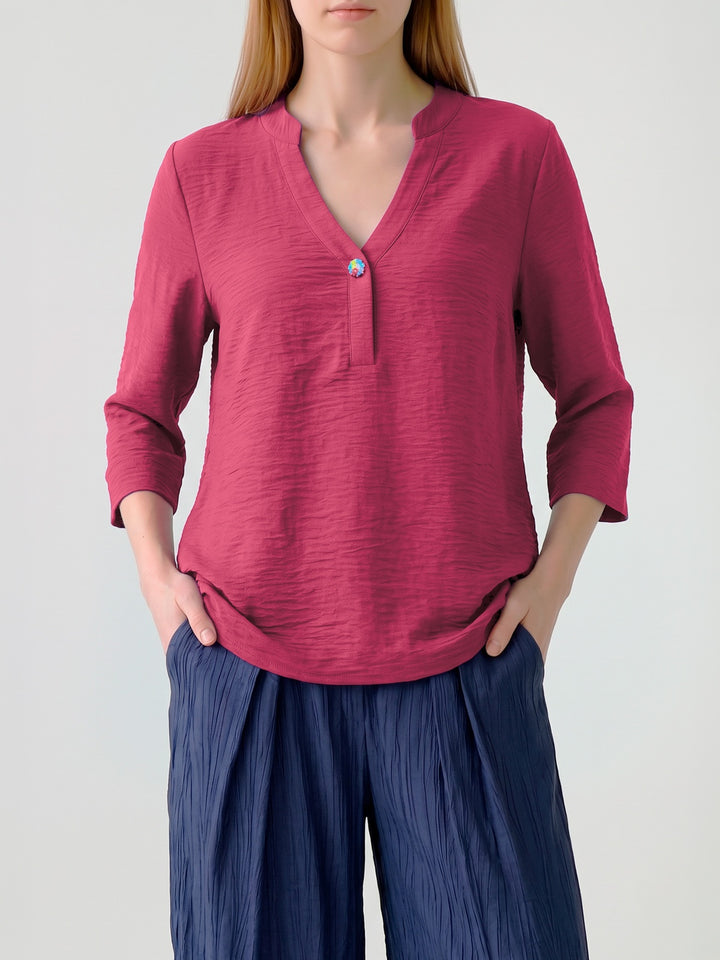 Blusa Mujer Teresa Manga Globo Granate Ludovica