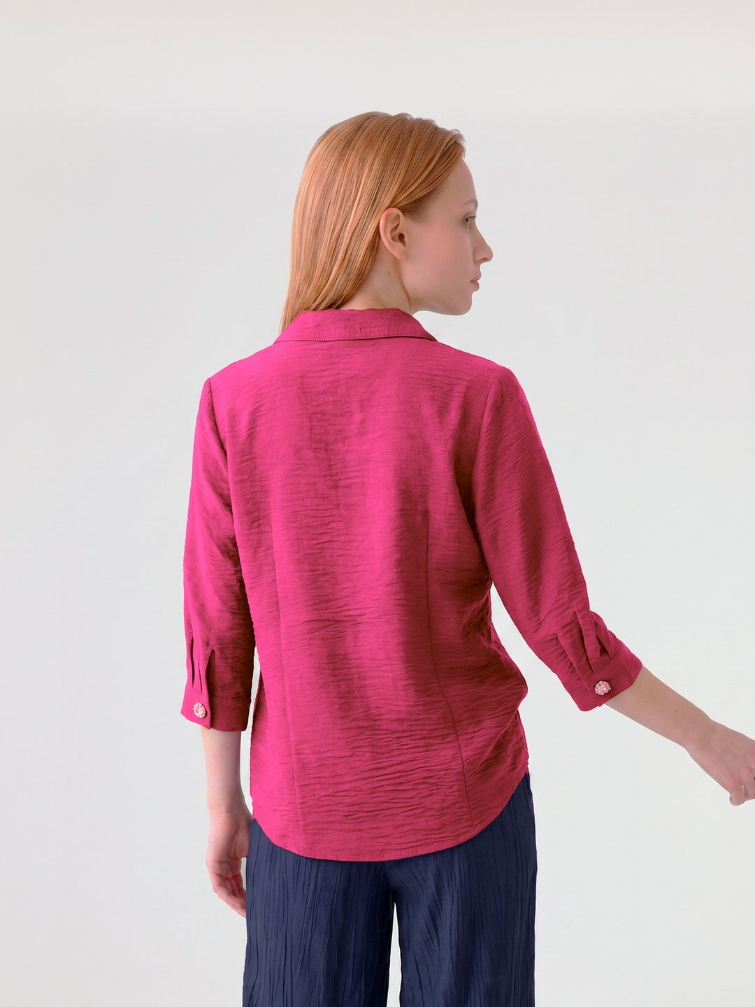 Blusa Mujer Teresa Manga Globo Granate Ludovica