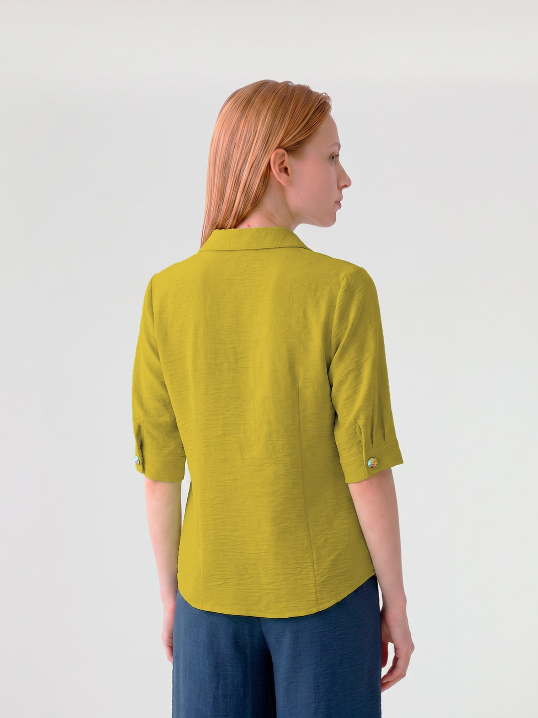 Blusa Mujer Teresa Manga Globo Pistacho Ludovica