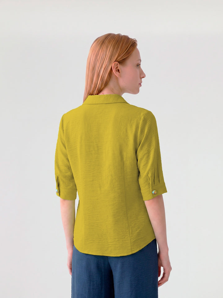 Blusa Mujer Teresa Manga Globo Pistacho Ludovica