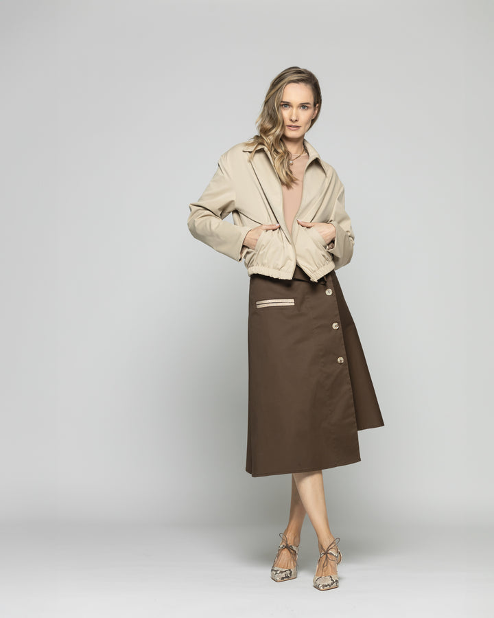 Chaqueta Mujer Hortensia Cazadora Bomber Beige Ludovica