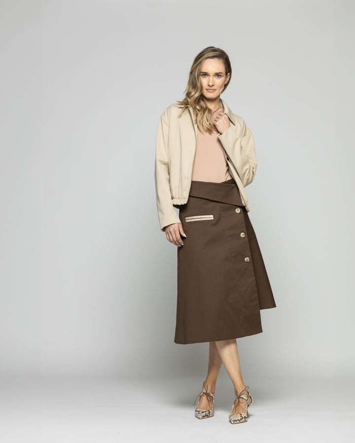 Chaqueta Mujer Hortensia Cazadora Bomber Beige Ludovica