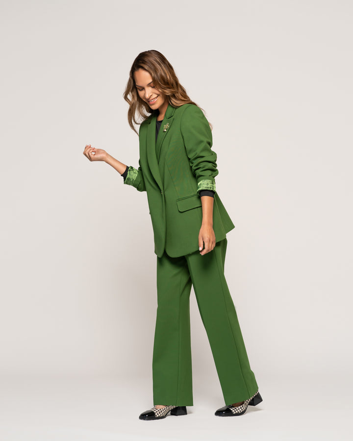 Blazer Mujer Melisa Verde Manga larga Ludovica
