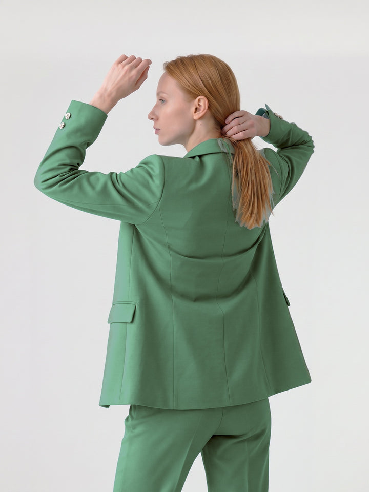 Chaqueta Mujer María Entallada Verde Ludovica