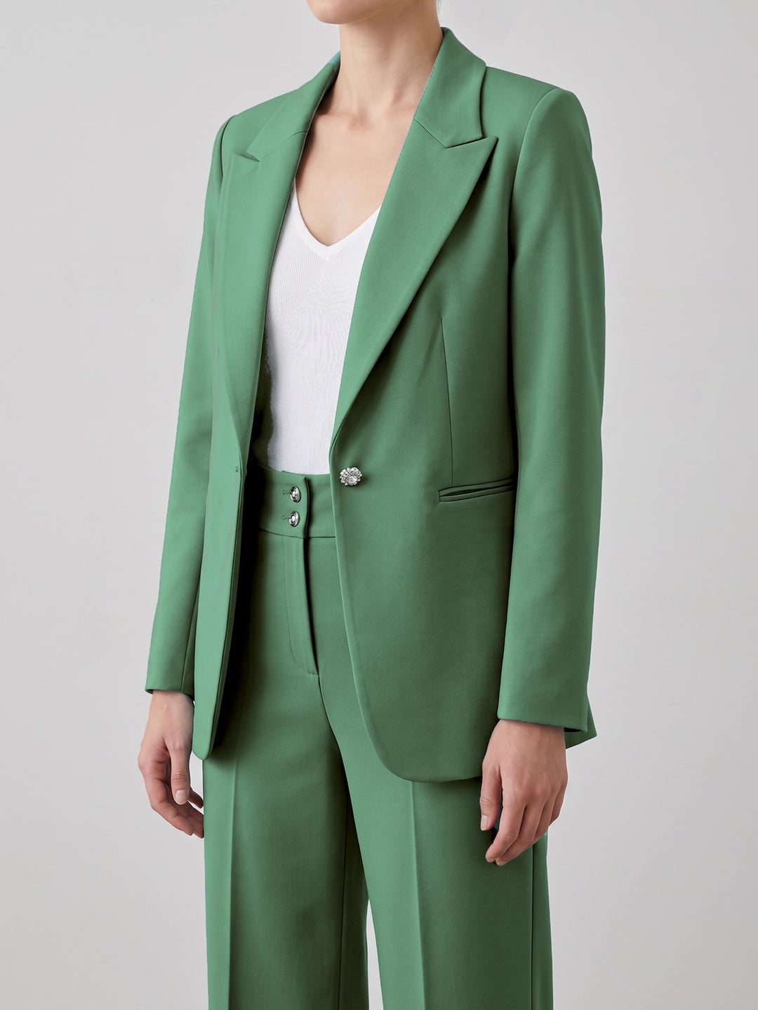 Chaqueta Mujer María Entallada Verde Ludovica
