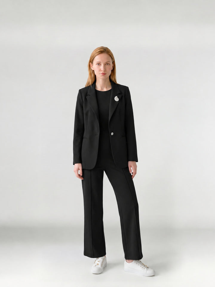 Chaqueta Mujer Antonella Sastrera Negro Ludovica