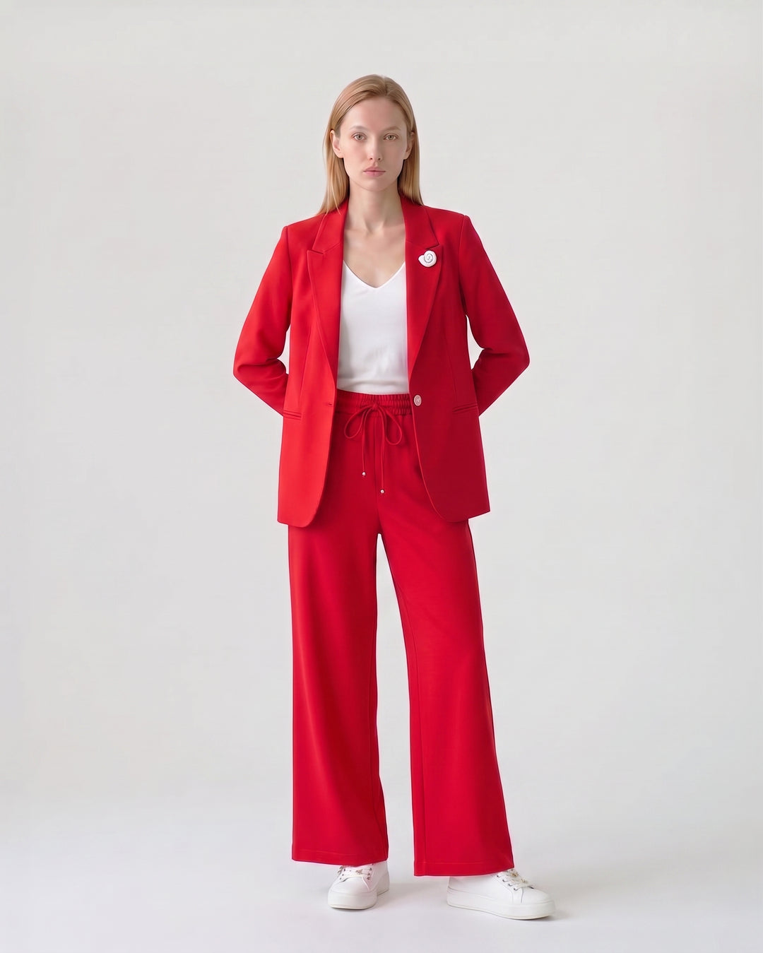 Chaqueta Mujer Antonella Sastrera Rojo Ludovica