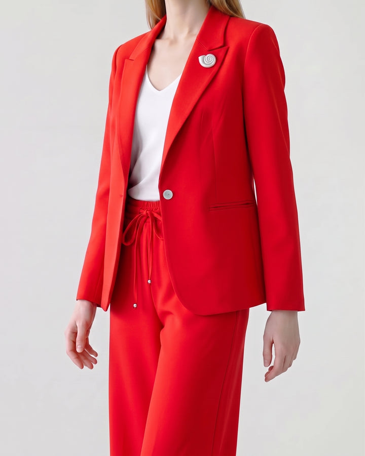 Chaqueta Mujer Antonella Sastrera Rojo Ludovica