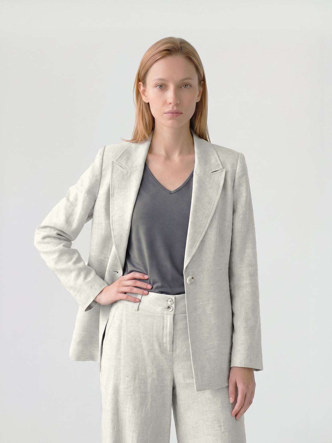 Chaqueta Mujer Francesca Sastrera Arena Ludovica