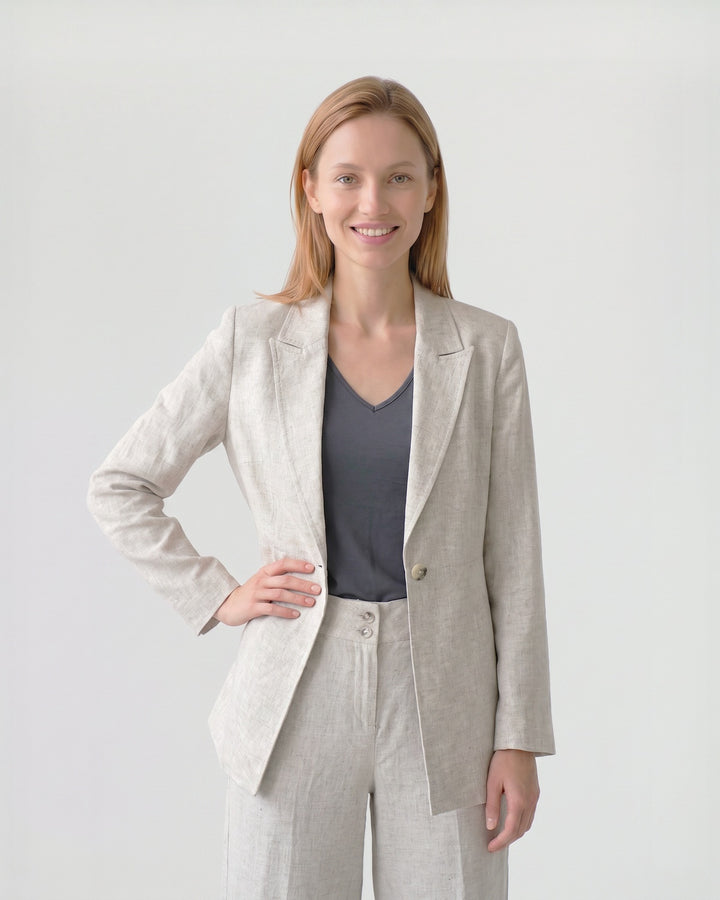 Chaqueta Mujer Francesca Sastrera Natural Ludovica